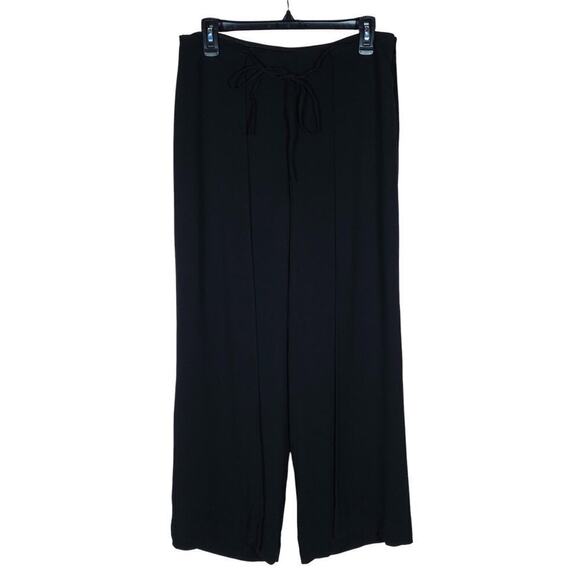 Etcetera Pants 6 Black High Rise Wide Leg Drawstring Workwear Luxe Trouser - Picture 1 of 11